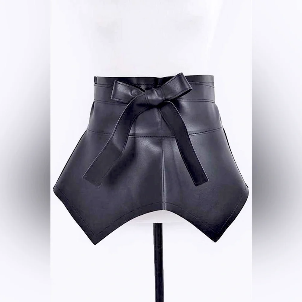 Vegan Leather Wrap Statement Belt